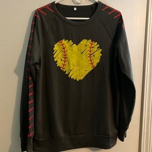 Brand new softball crew neck